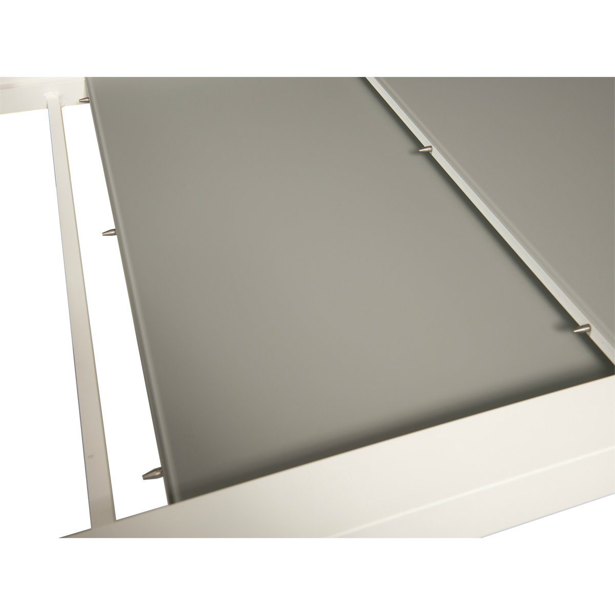 Gartentisch Livorno, Ausziehtisch 220/330x106 cm von Jati&Kebon, Aluminium weiß, Tischplatte Glas
