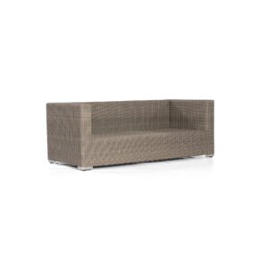 SonnenPartner 2-Sitzer Loungesofa "Residence", Gestell Aluminium, Polyrattan stone-grey