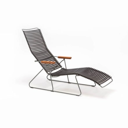 Houe "Click" Sunlounger mit verstellbarer Rückenlehne, Farbe schwarz