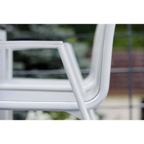 Stern Gartenmöbel-Set mit 4x Stapelsessel "Ron" und 1x Tisch 160x90 cm