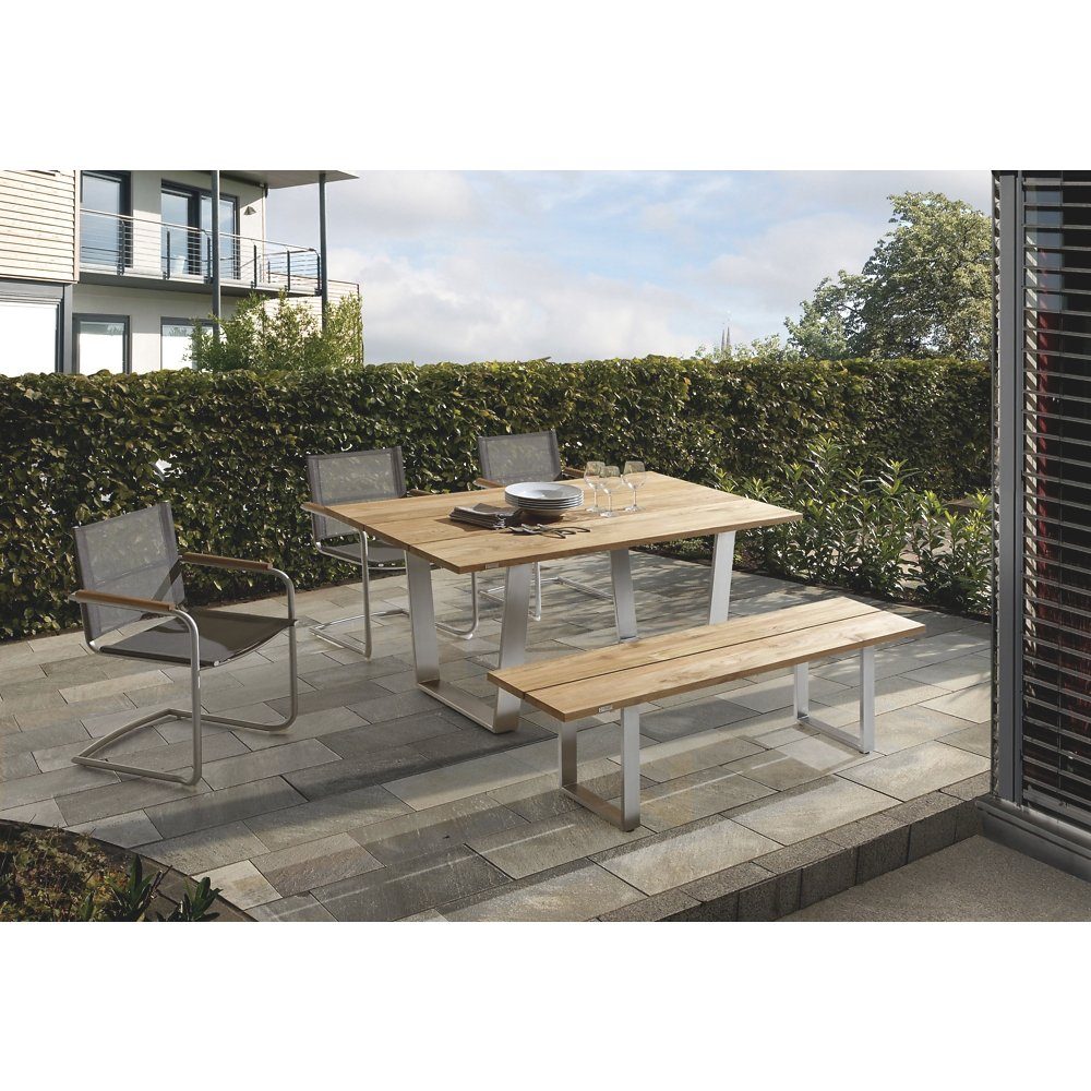 Niehoff "Nemo" Gartenbank, Gestell Edelstahl