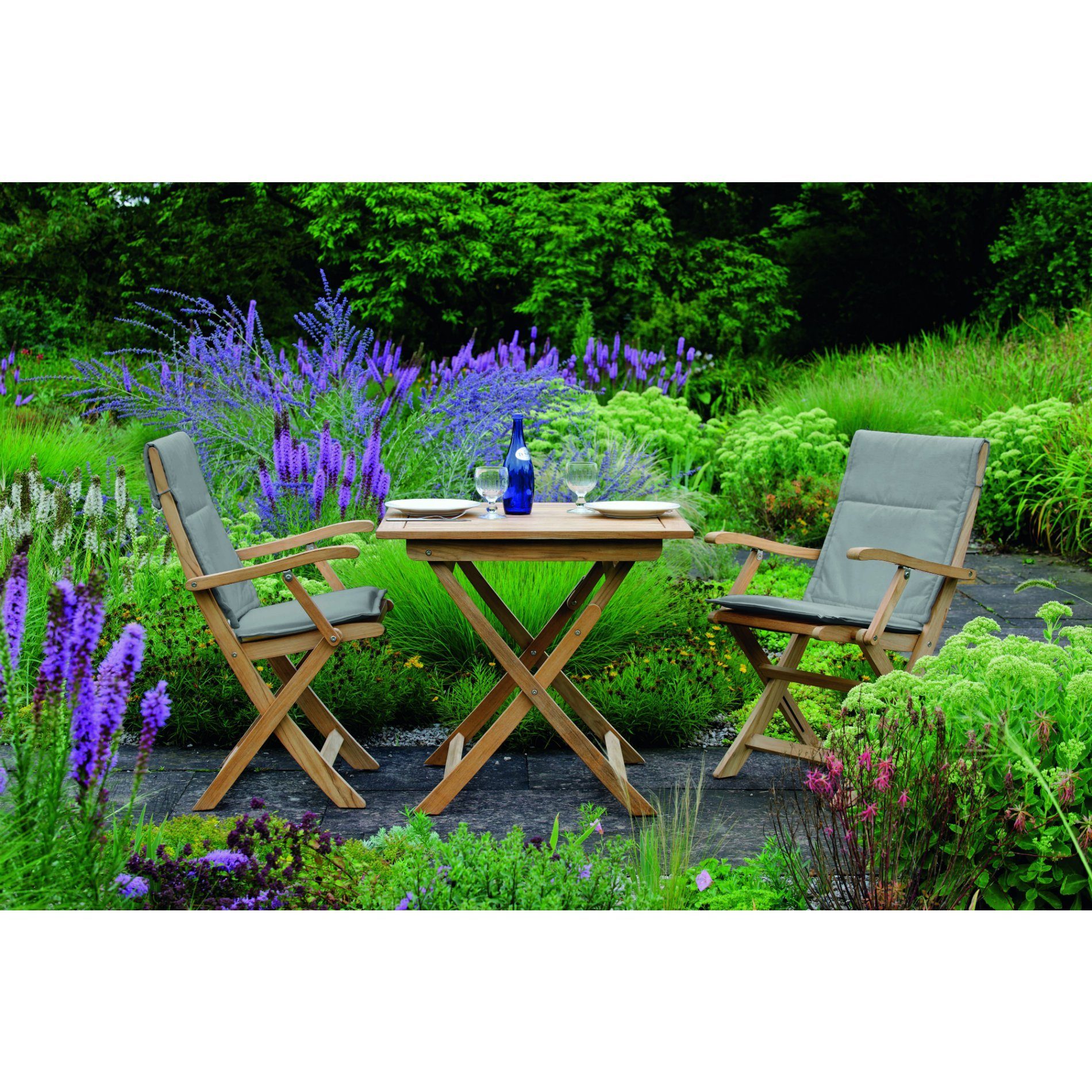 Stern Gartenmöbel-Set mit Stuhl „Malaga“ und Tisch Teakholz