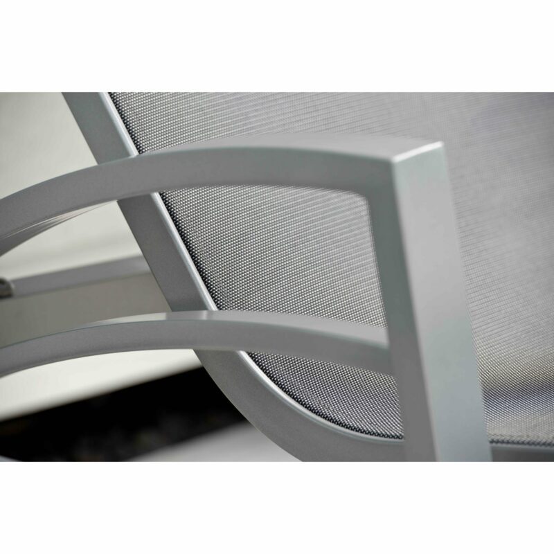 Relaxliege "Balance" von Stern, Gestell Aluminium graphit, Textilgewebe silbergrau