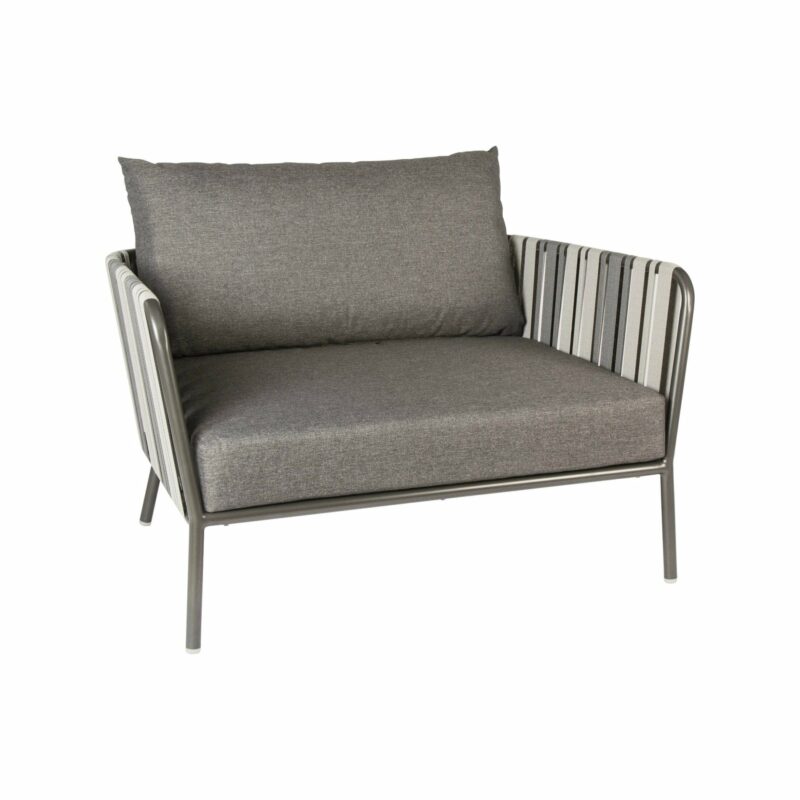 Stern Sessel Space, Gestell Aluminium anthrazit, Textilenbespannung grau zweifarbig