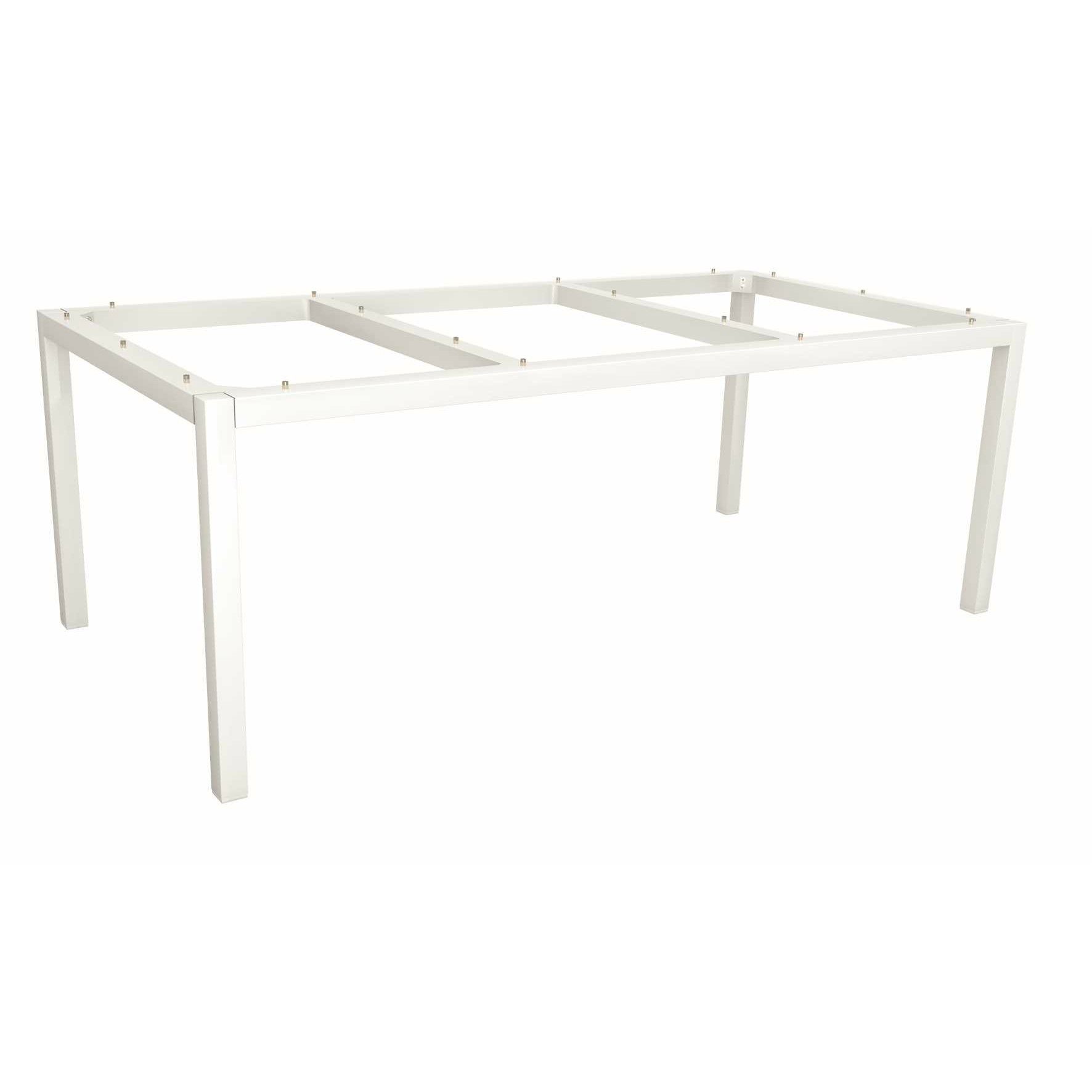 Stern Tischgestell Aluminium weiß, 200x100 cm