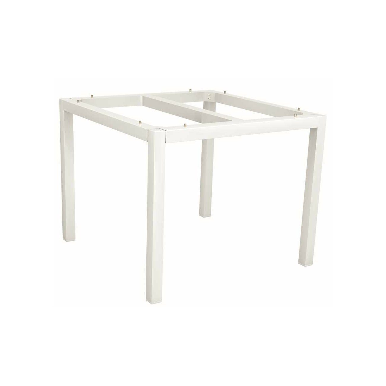Stern Tischgestell Aluminium weiß, 90x90 cm
