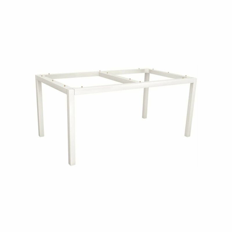 Stern Tischgestell Aluminium, weiß, 130x80 cm