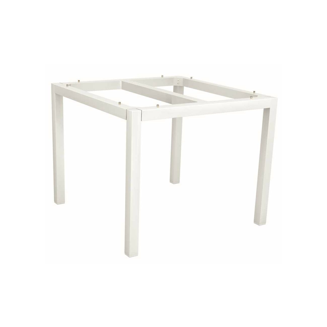 Stern Tischgestell Aluminium weiß, 80x80 cm
