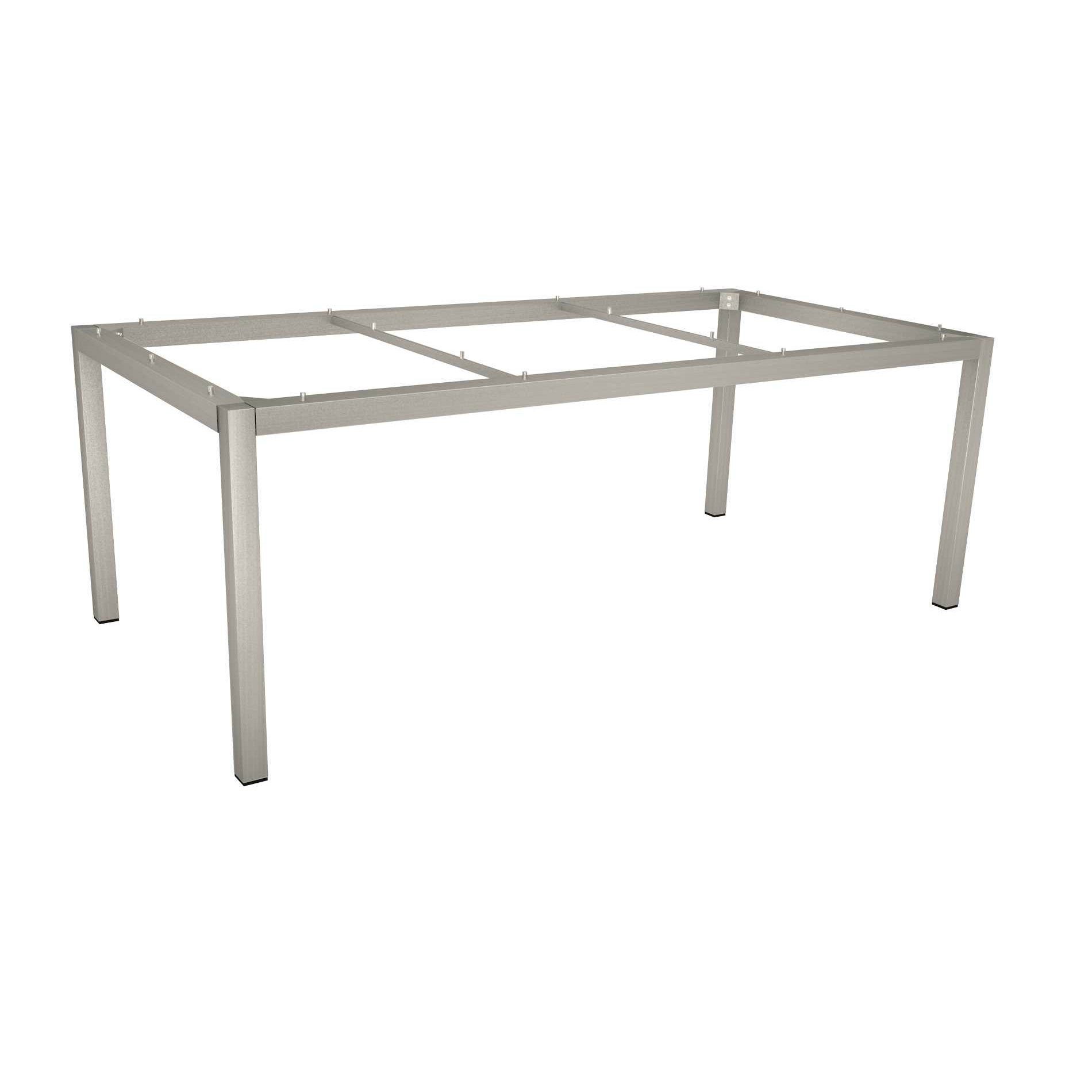 Stern Tischgestell Edelstahl Vierkantrohr, 200x100 cm