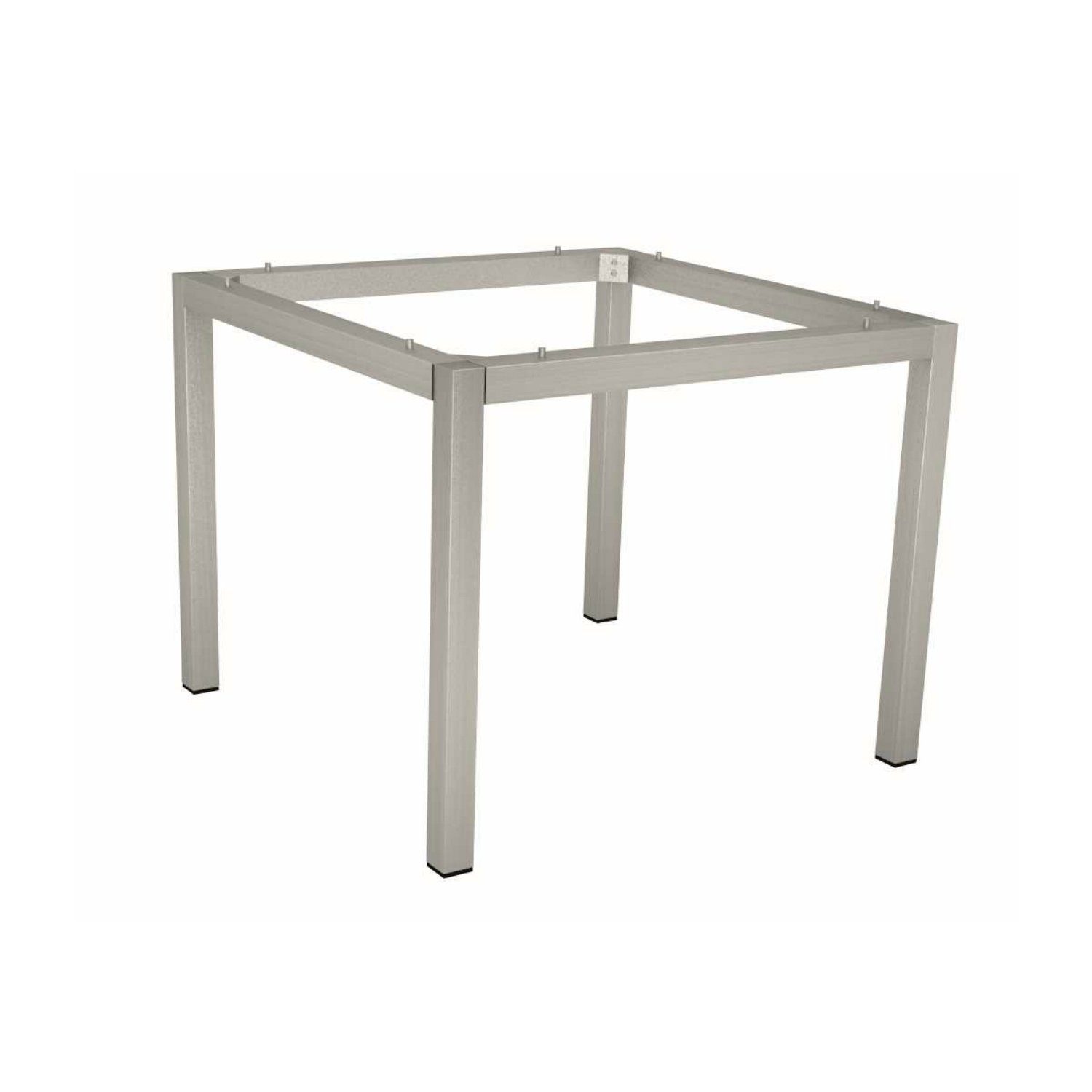 Stern Tischgestell Edelstahl Vierkantrohr, 80x80 cm