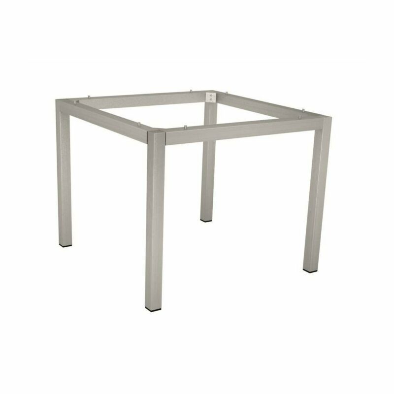 Stern Tischgestell Edelstahl Vierkantrohr, 90x90 cm