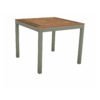 Stern Tischsystem, Gestell Aluminium graphit, Tischplatte Old Teak, Größe: 90x90 cm
