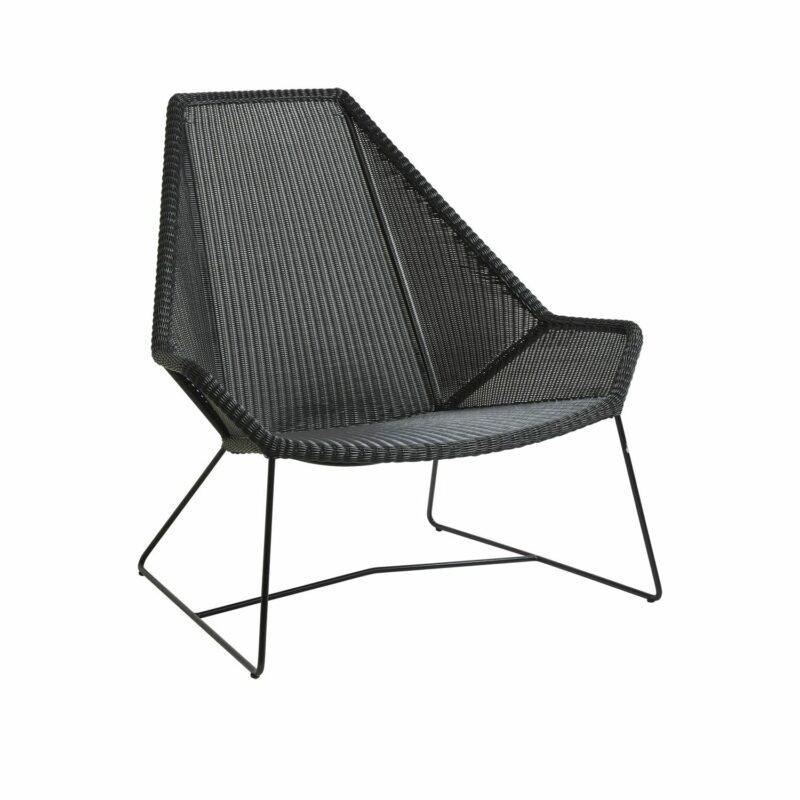 Cane-line "Breeze" Loungesessel mit hoher Rückenlehne, Polyrattan schwarz