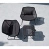 Loungesessel "Breeze" von Cane-line, Gestell Stahl schwarz, Sitzfläche Polyrattan schwarz