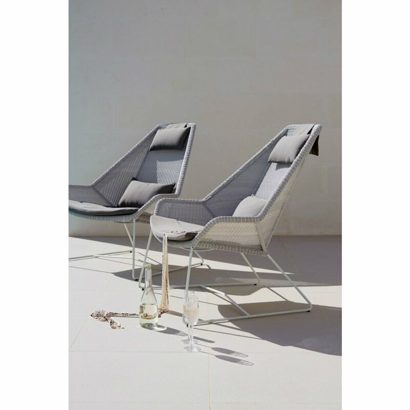 Loungesessel "Breeze" von Cane-line, Gestell weiß, Sitzfläche Polyrattan weiß