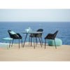 Gartenstuhl "Breeze" von Cane-line, Gestellt Stahl schwarz, Sitzfläche Polyrattan schwarz