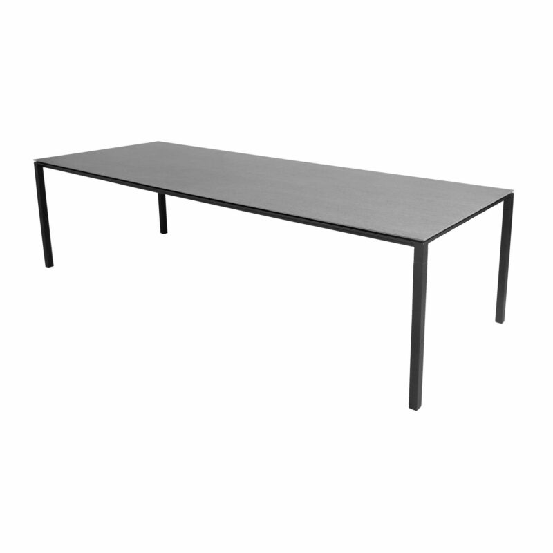 Cane-line Gartentisch "Pure", Gestell Aluminium lavagrau, Platte Keramik basaltgrau, 280x100 cmCane-line Gartentisch "Pure", Gestell Aluminium lavagrau, Platte Keramik, 280x100 cm