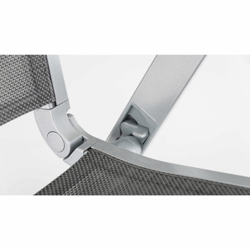 Kettler "Forma II" Multipositionssessel, Gestell Aluminium silber, Sitzfläche Textilgewebe graphit