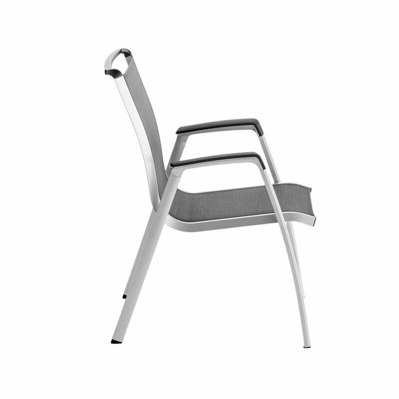 Kettler "Forma II" Stapelsessel, Gestell Aluminium silber, Sitzfläche Textilgewebe graphit