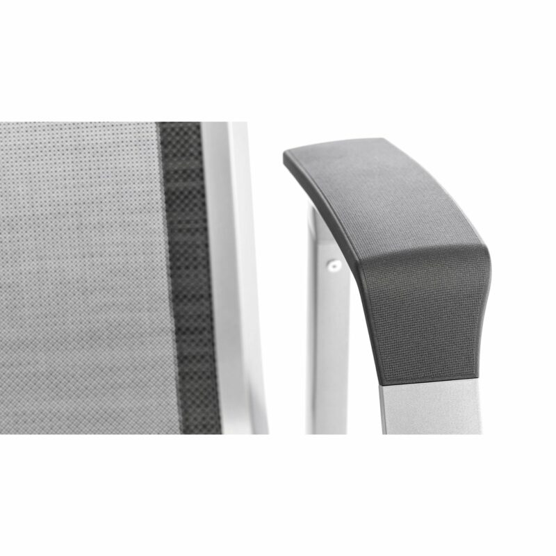 Kettler "Forma II" Stapelsessel, Gestell Aluminium silber, Sitzfläche Textilgewebe graphit, Armlehne mit Kunststoffauflage