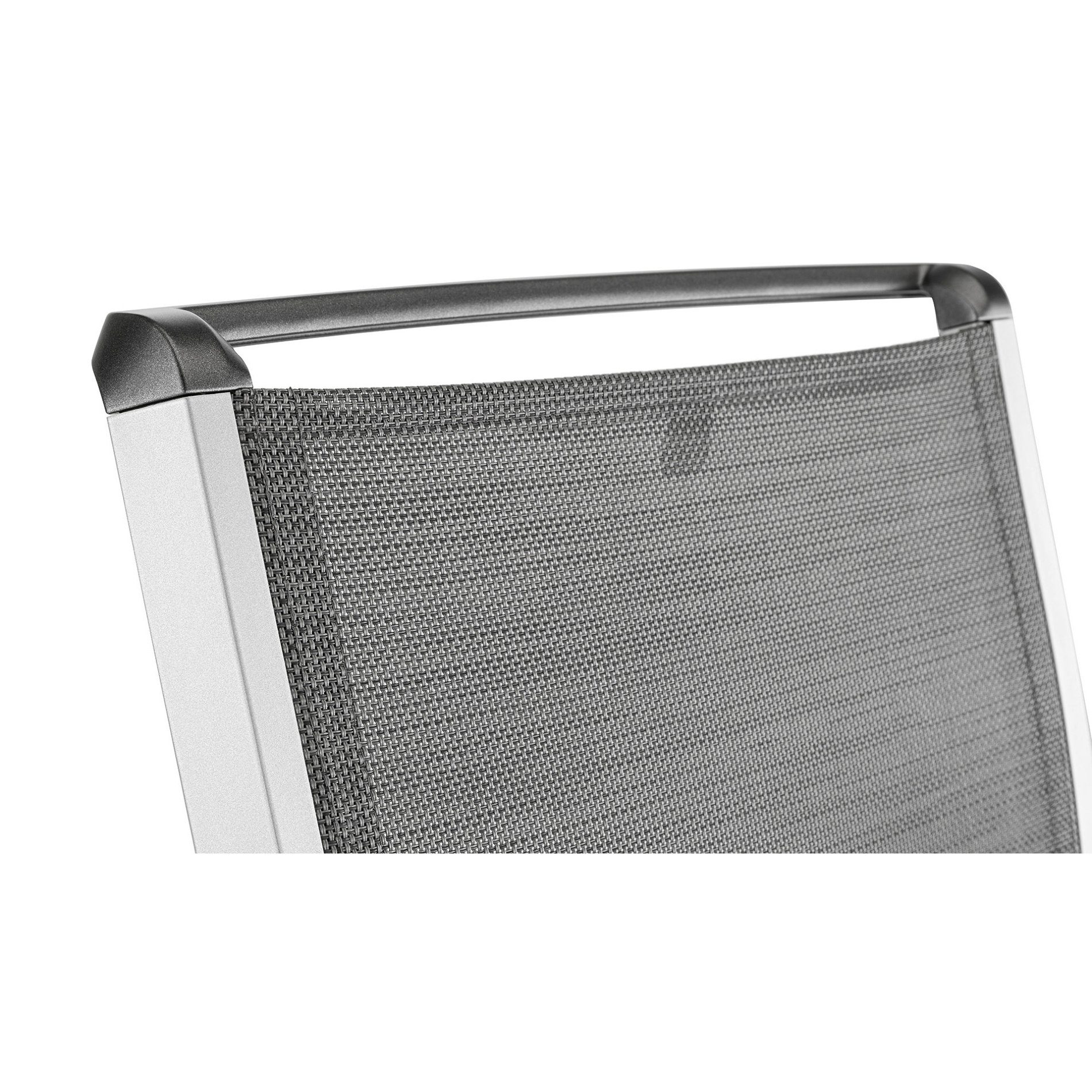 Kettler "Forma II" Stapelsessel, Gestell Aluminium silber, Sitzfläche Textilgewebe graphit