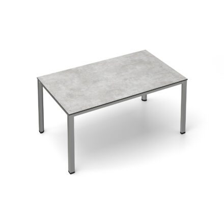 Kettler "Cubic" Gartentisch, Gestell Edelstahl, Tischplatte HPL hellgrau meliert, 160x95 cm