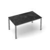 Kettler "Cubic" Gartentisch, Gestell Edelstahl, Tischplatte HPL Marmor grau, 160x95 cm