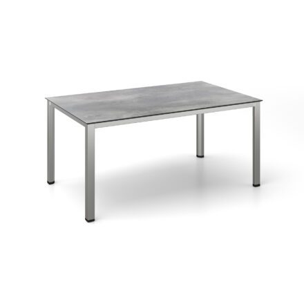 Kettler "Cubic" Gartentisch, Gestell Edelstahl, Tischplatte HPL silber-grau, 160x95 cm