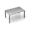 Kettler "Edge" Gartentisch, Gestell Aluminium anthrazit, Tischplatte HPL grau mit Fräsung, 160x95 cm
