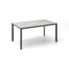 Kettler "Edge" Gartentisch, Gestell Aluminium anthrazit, Tischplatte HPL hellgrau meliert, 160x95 cm