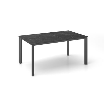 Kettler "Edge" Gartentisch, Gestell Aluminium anthrazit, Tischplatte HPL Marmor grau, 160x95 cm