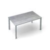 Kettler "Edge" Gartentisch, Gestell Aluminium silber, Tischplatte HPL grau mit Fräsung, 160x95 cm