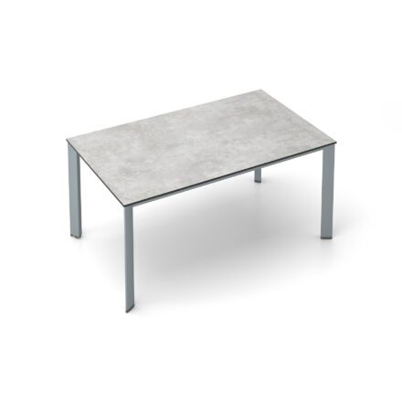 Kettler "Edge" Gartentisch, Gestell Aluminium silber, Tischplatte HPL hellgrau meliert, 160x95 cm