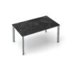 Kettler "Edge" Gartentisch, Gestell Aluminium silber, Tischplatte HPL Marmor grau, 160x95 cm
