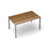 Kettler "Edge" Gartentisch, Gestell Aluminium silber, Tischplatte HPL Teak-Optik mit Fräsung, 160x95 cm