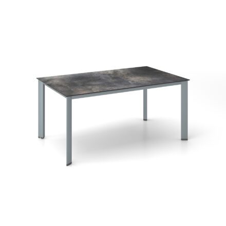 Kettler "Edge" Gartentisch, Gestell Aluminium silber, Tischplatte HPL Titanit anthrazit, 160x95 cm