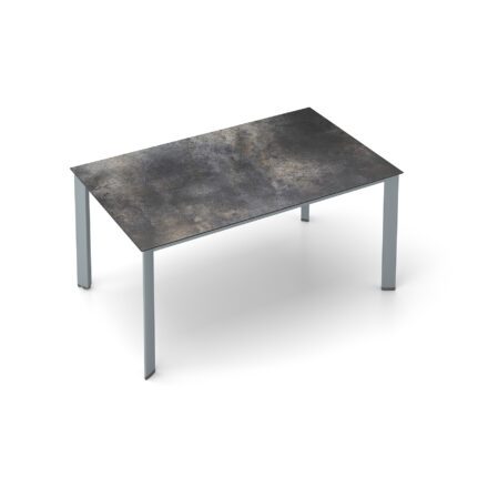 Kettler "Edge" Gartentisch, Gestell Aluminium silber, Tischplatte HPL Titanit anthrazit, 160x95 cm