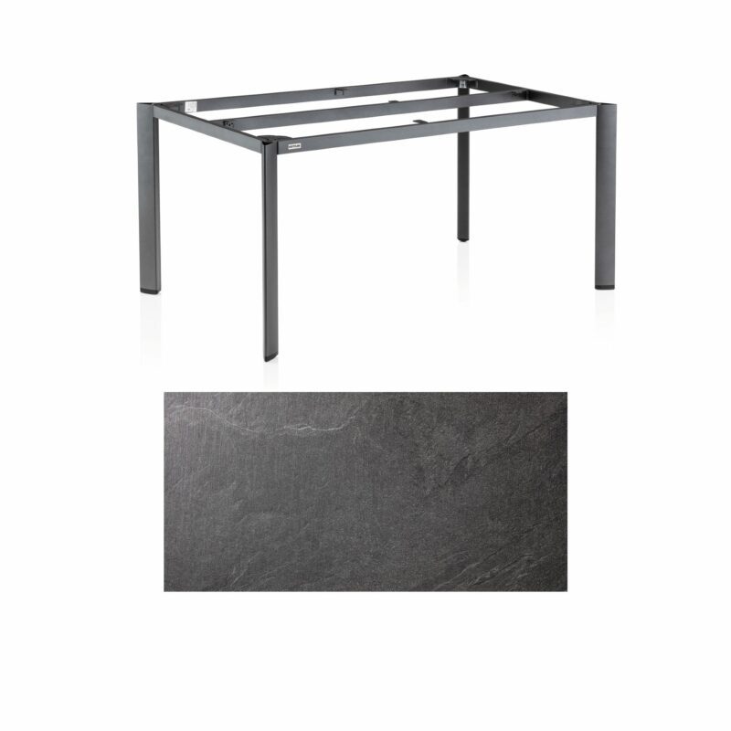 Kettler "Edge" Gartentisch, Gestell Aluminium anthrazit, Tischplatte HPL Jura anthrazit, 180x95 cm