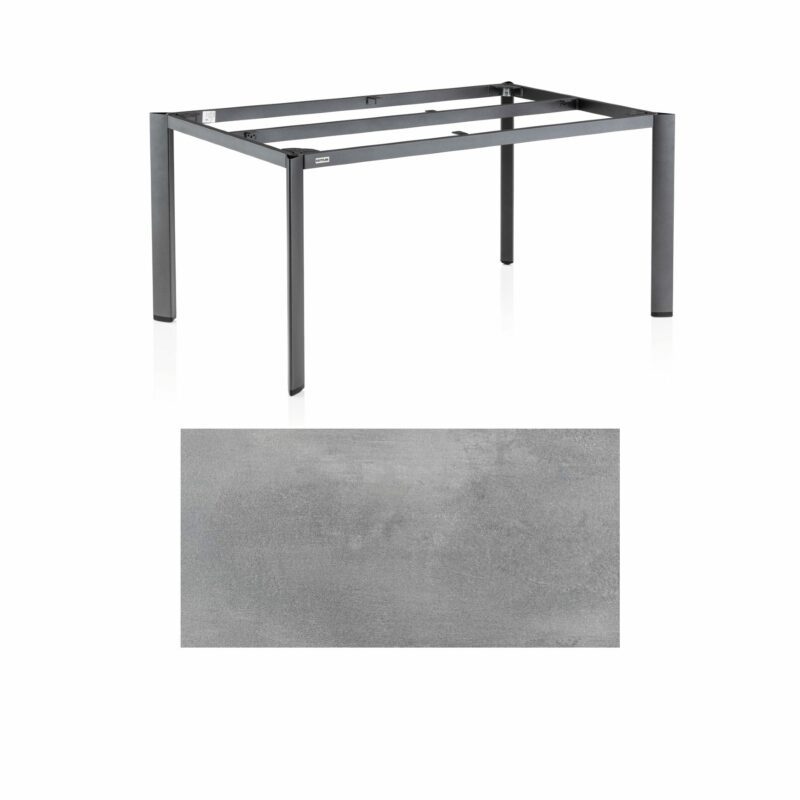 Kettler "Edge" Gartentisch, Gestell Aluminium anthrazit, Tischplatte HPL silber-grau, 180x95 cm