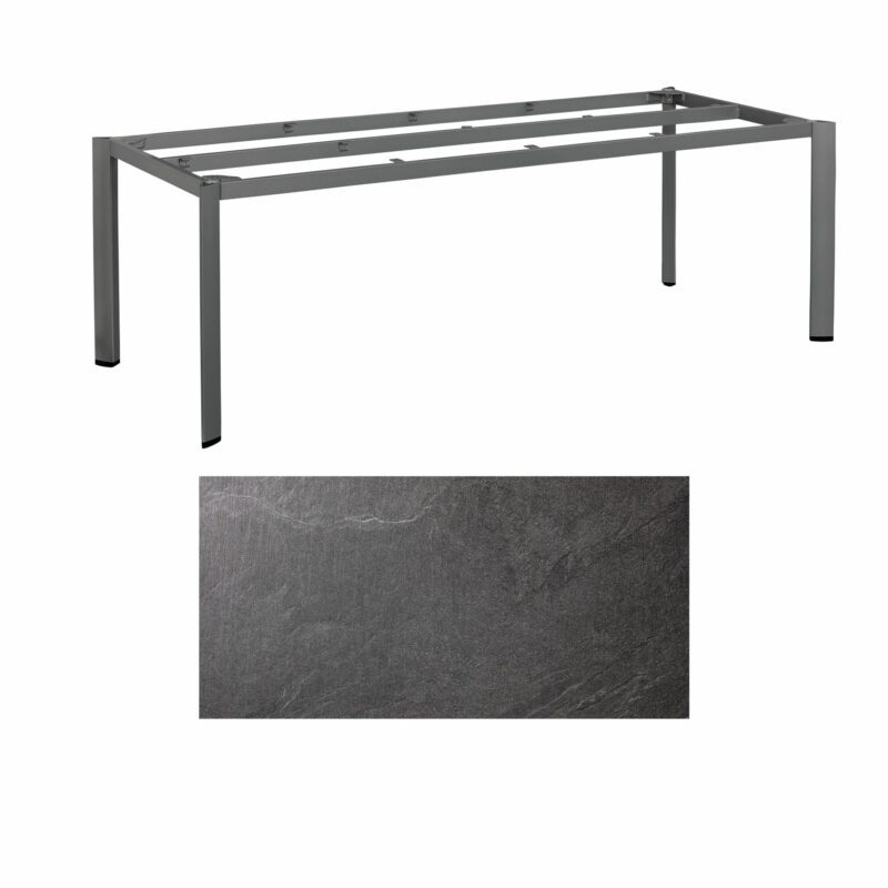 Kettler "Edge" Gartentisch, Gestell Aluminium anthrazit, Tischplatte HPL Jura anthrazit, 220x95 cm
