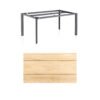 Kettler "Edge" Gartentisch, Tischgestell 160x95cm, Alu anthrazit, mit Tischplatte Teak