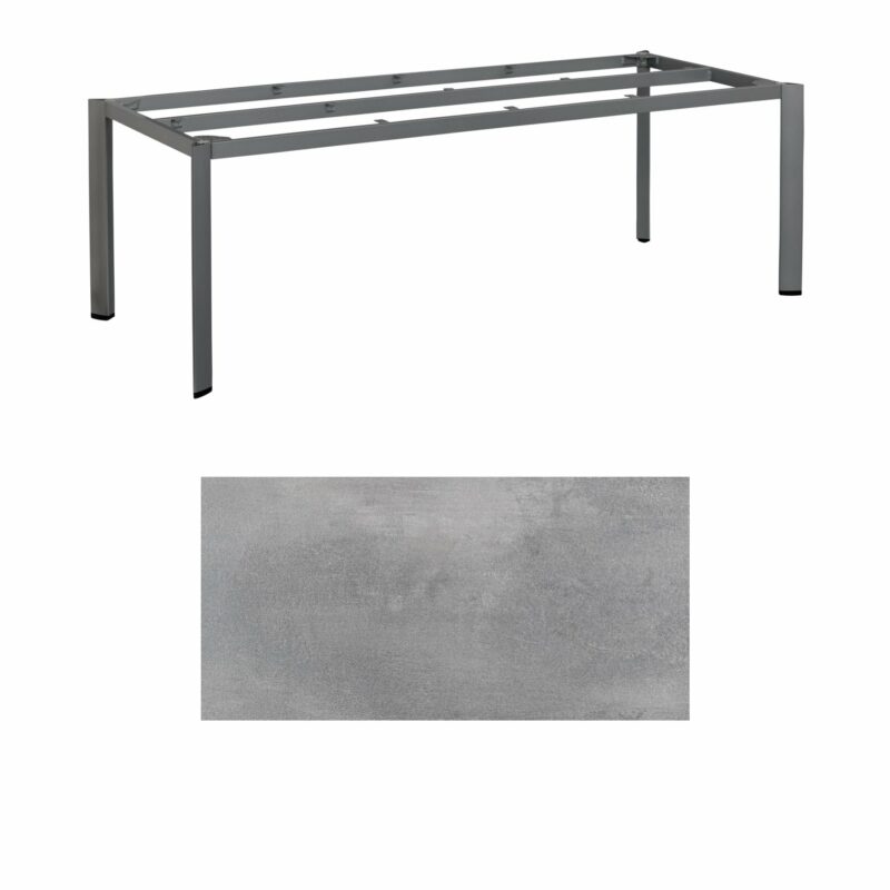 Kettler "Edge" Gartentisch, Gestell Aluminium anthrazit, Tischplatte HPL silber-grau, 220x95 cm