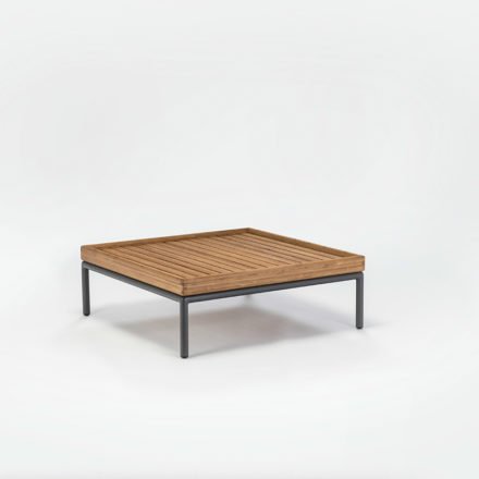 Houe "Level" Loungetisch, Gestell Aluminium, Tischplatte Bambus