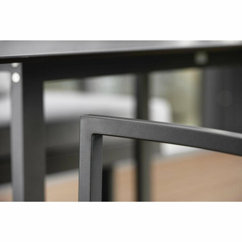 Stern Stapelsessel "Skelby", Gestell Aluminium anthrazit, Sitz & Rücken Textilgewebe karbon