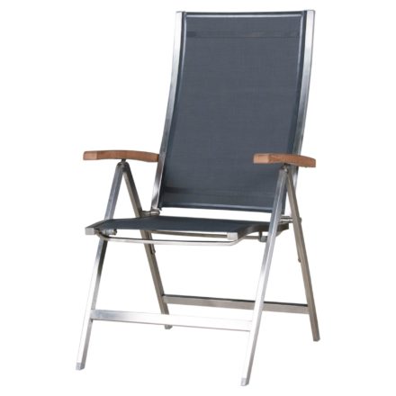 Zebra Gartenmöbel-Set mit Stuhl "One" und Tisch "Mikado", Edelstahl/HPL