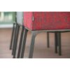 Stern Diningsessel "Artus", Gestell Alu anthrazit, Bezug Outdoorstoff rot/schiefergrau meliert