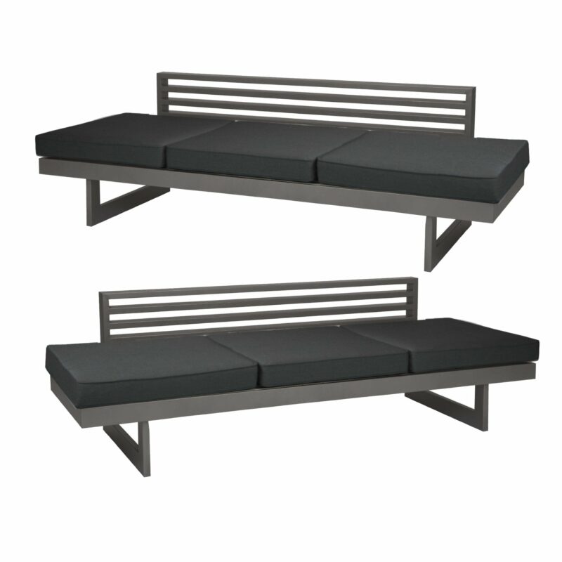 Stern Loungeset "New Holly", Gestell Aluminium graphit, Polster schiefergrau