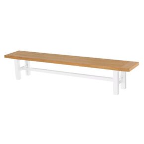 Hartman "Sophie Yasmani" Gartenbank, Gestell Aluminium white , Sitzfläche Teakholz natural, Länge 240 cm