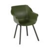 Hartman "Sophie Element" Armchair, Gestell Aluminium carbon black, Sitzschale Kunststoff moss green