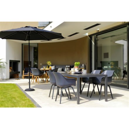 Hartman "Sophie Element" Armchair, Gestell Aluminium xerix, Sitzschale Kunststoff xerix mit "Sophie Element" Gartentisch, Gestell Aluminium xerix, HPL-Platte